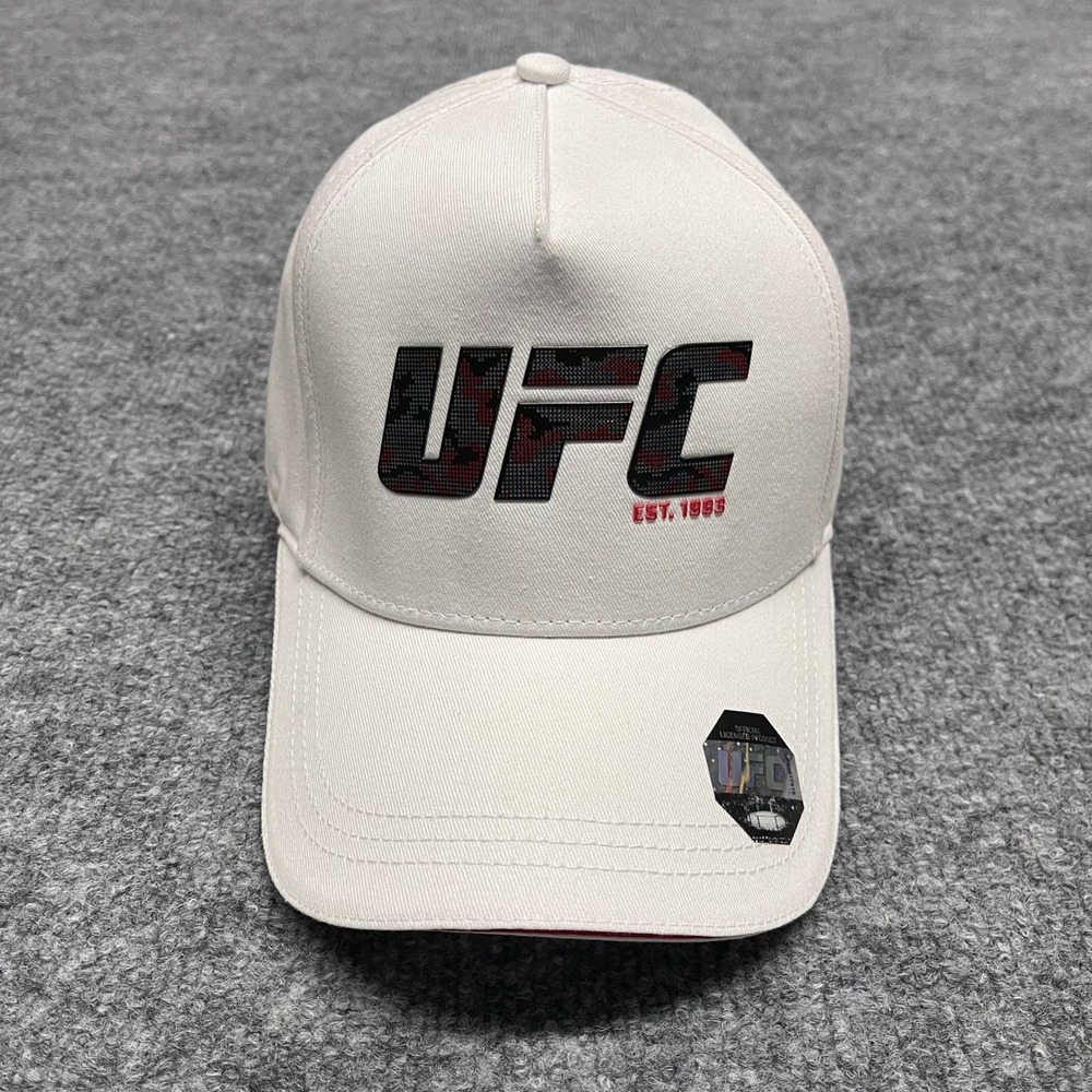 UFC Hat Cap Mens White Camo Logo Ultimate Fighting Championship Strapback 1993